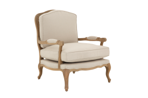 SALLY, armchair, natural linen