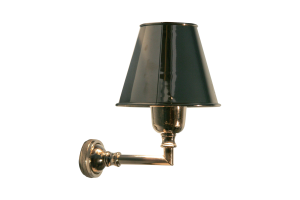 NINA, lampada da parete, con paralume, ottone e nickel