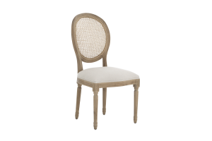MEDY, chair, oak, natural linen