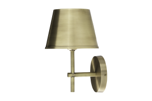 ITAI, lampada da parete, con paralume, ottone antico