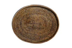 TOGO, tray, oval, with rim, reed, 46cm