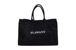 FLAMANT BAG, shopping bag, jute, black