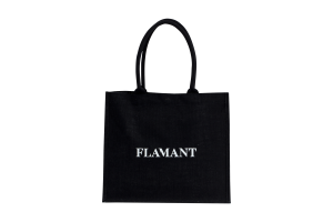 SHOPPER FLAMANT, shopping bag, jute, black