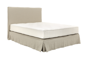SANDRINE, lit double, avec tête de lit, couverture, 180cm
