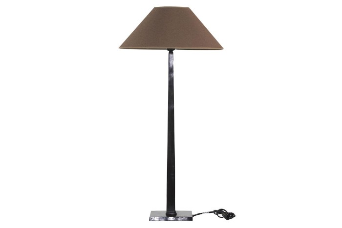 Lampada da tavolo Slim in Alluminio verniciato Nero opaco, 15x28 h58 c