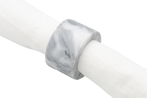 MAUREEN, napkin ring, marble, white