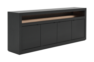 BJORN, sideboard, black, 4 doors, with dimmable LED lights