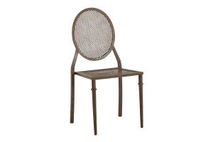 MARY, chaise de jardin, métal et finition rouille