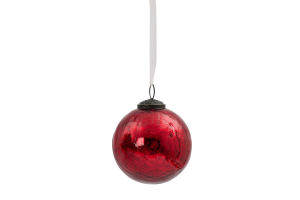 CRACKLE, Christmas ball, red, L