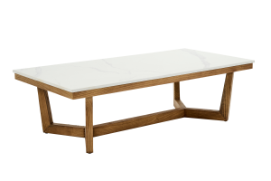 MARNIX, table basse, chêne et pierre, 140x70
