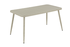 CLAIRE, table de jardin, 150x75, rétro blanc