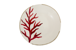 KAO, plate, coral, 23cm