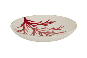 KAO, serving bowl, coral, round