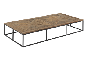 ARCHY, table basse, rectangulaire, bois et métal