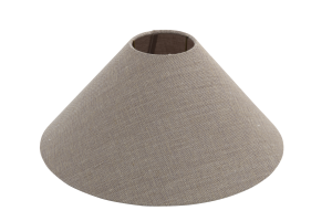 CIRCUM, lampshade, natural and grey, conical, 30 cm