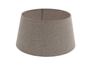 LINDRO, lampshade, natural and grey, cylinder, 35 cm