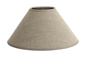 CIRCUM, lampshade, natural and silver, conical, 23 cm