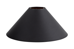 CIRCUM, lampshade, black and gold, conical, 30 cm