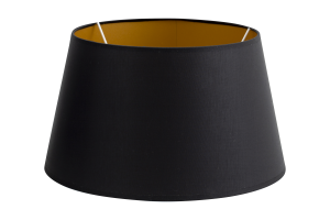 LINDRO, lampshade, black and gold, cylinder, 30 cm