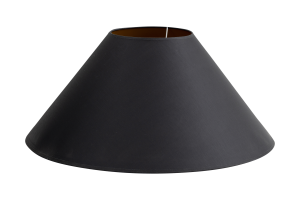 CIRCUM, lampshade, black and gold, conical, 55 cm