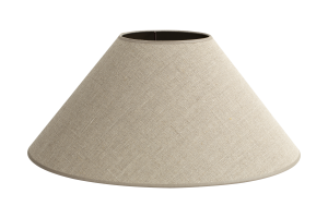 CIRCUM, lampshade, natural and silver, conical, 55 cm