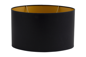 OVAL, Lampenschirm, schwarz und gold, oval, 30 cm