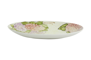 VILLOSA, piatto, ceramica, fiori, ovale