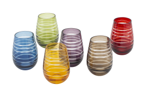 BRAHMS, glass, different colours, set of 6